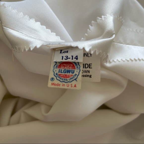 Eve of Milady Vintage Peplum Satin Formal Gown Black White Sz 14 - Picture 16 of 16